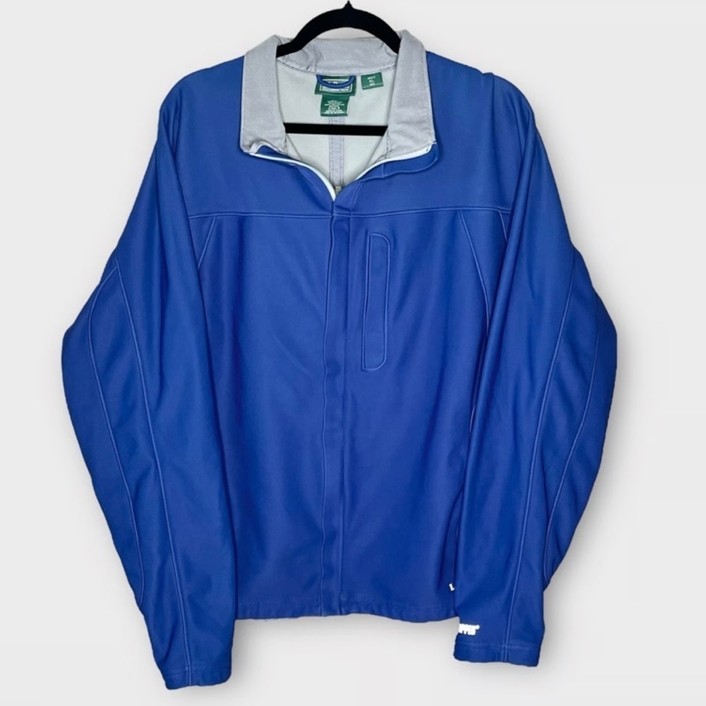 L.L. Bean Men's Blue Windstopper Jacket Windbreaker, Elastic Waist Men’s Size M